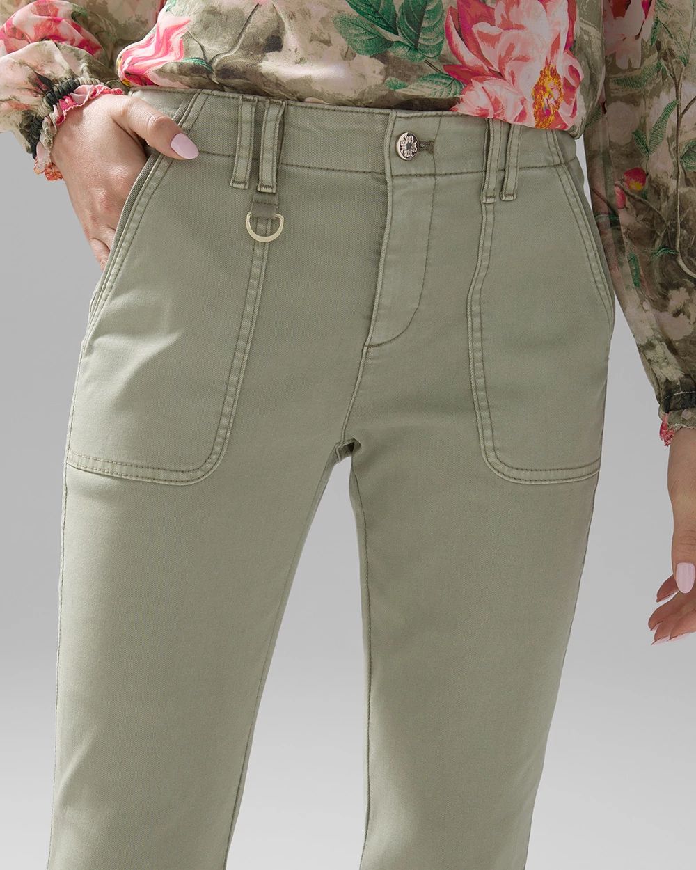 Mid-Rise Everyday Soft Denim™ Utility Slim Ankle Jeans
