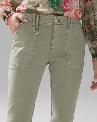 Mid-Rise Everyday Soft Denim™ Utility Slim Ankle Jeans click to view larger image.