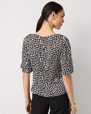 Satin Twist-Shoulder Top click to view larger image.