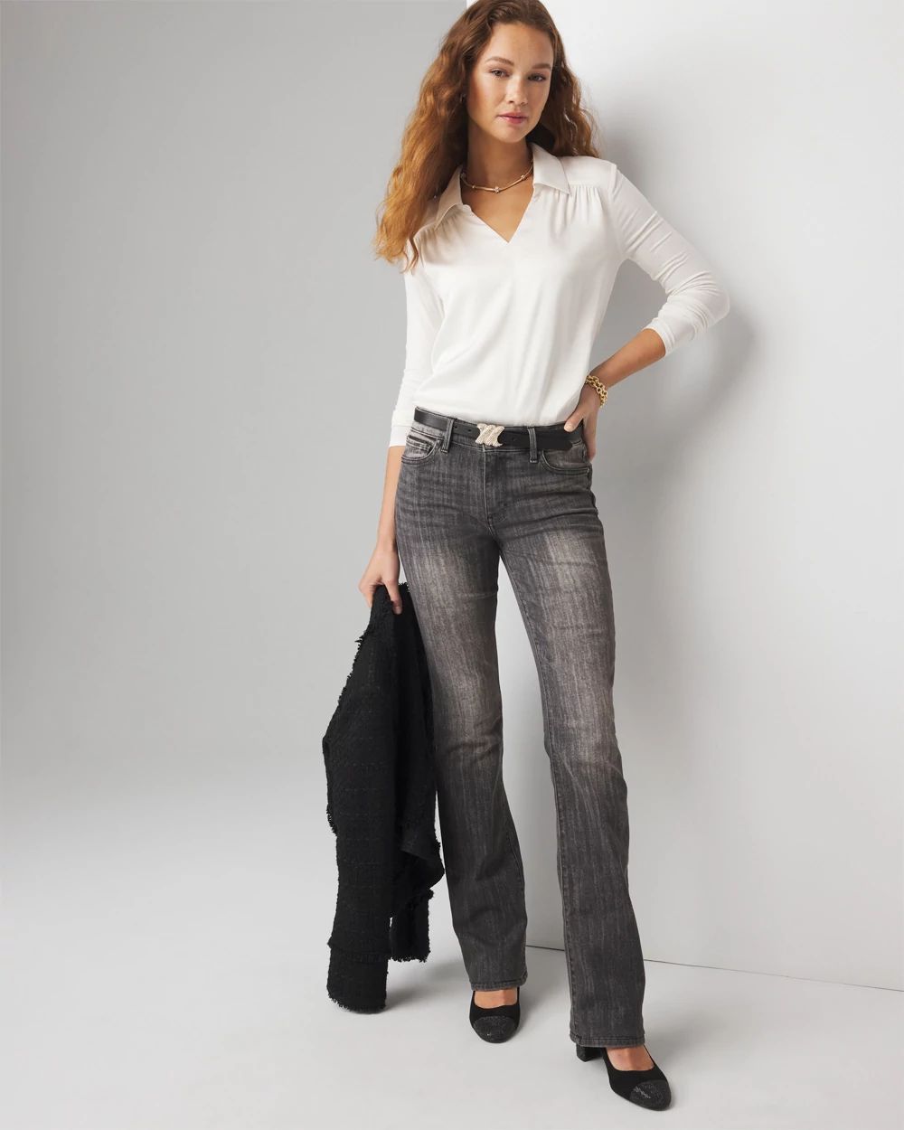 Woven Front Tee