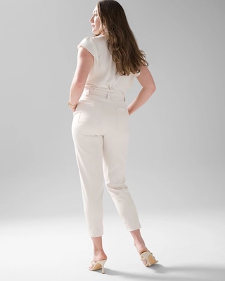 Curvy Paper Bag Waist Tapered Pant click to view larger image.