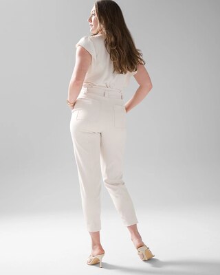 Curvy Paper Bag Waist Tapered Pant