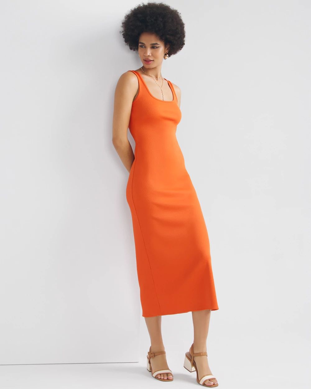 WHBM® FORME Rib Scoopneck Dress