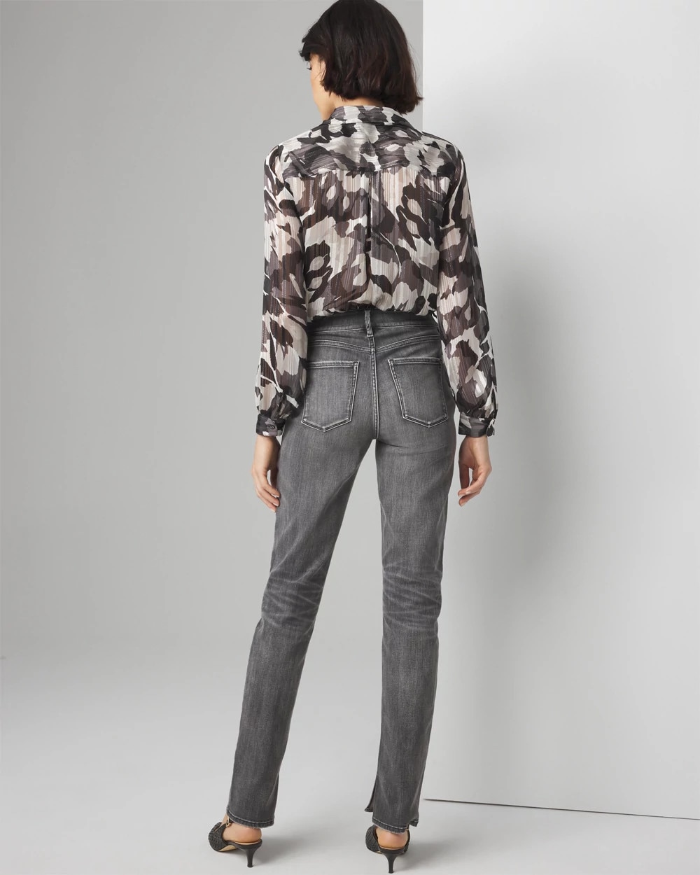 Petite High-Rise Byna Slim Jean with Slits