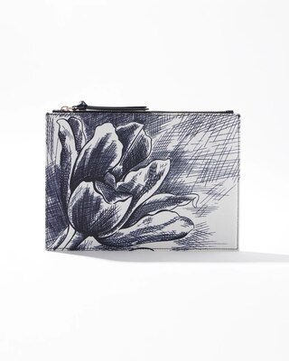 Sketched Floral Clutch