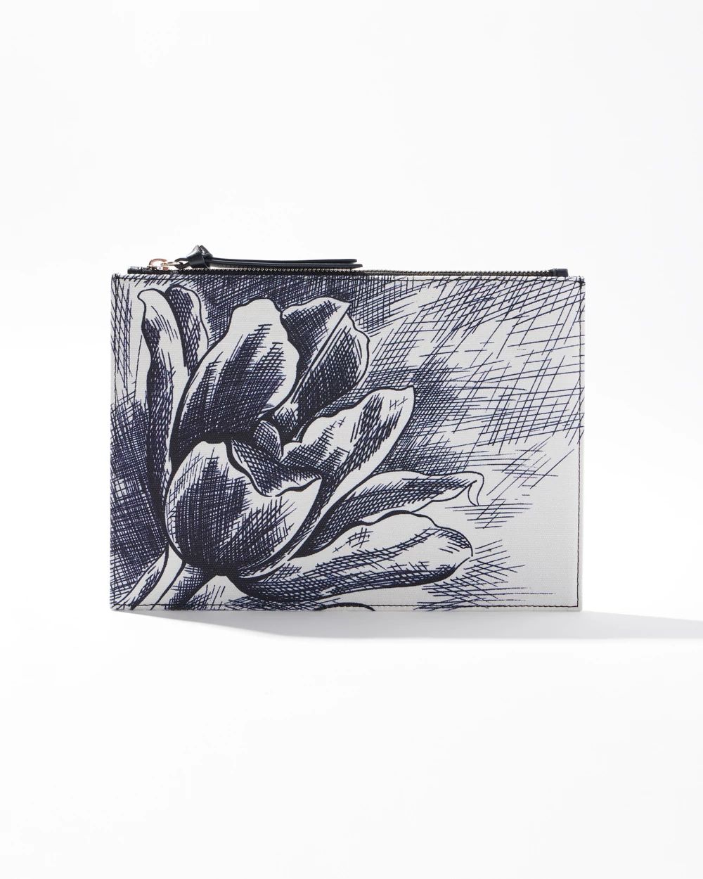 Sketched Floral Clutch