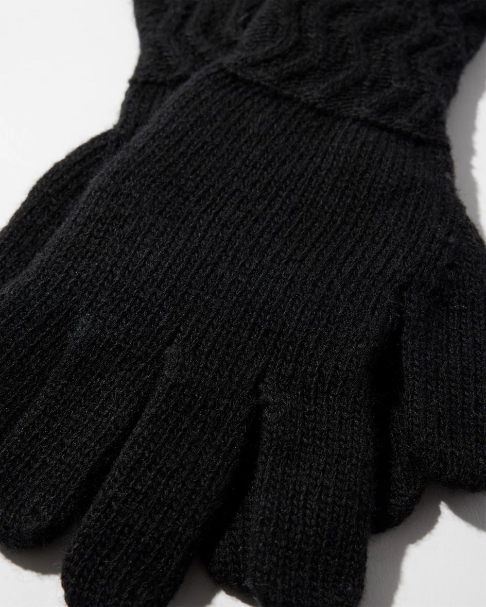 Rhinestone Patterned Gloves