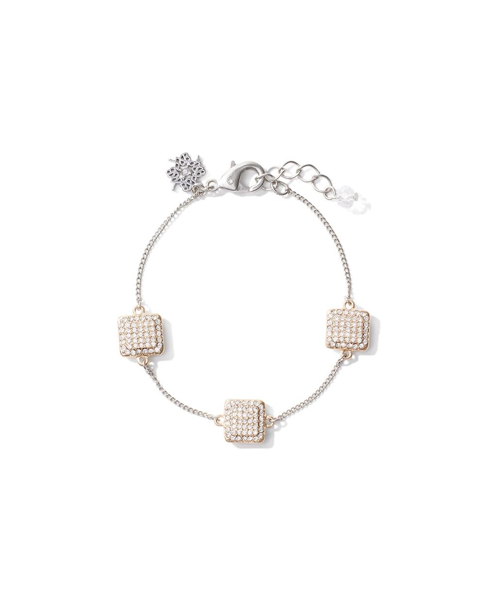 Crystal Silver Chain Bracelet
