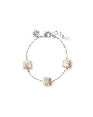 Crystal Silver Chain Bracelet
