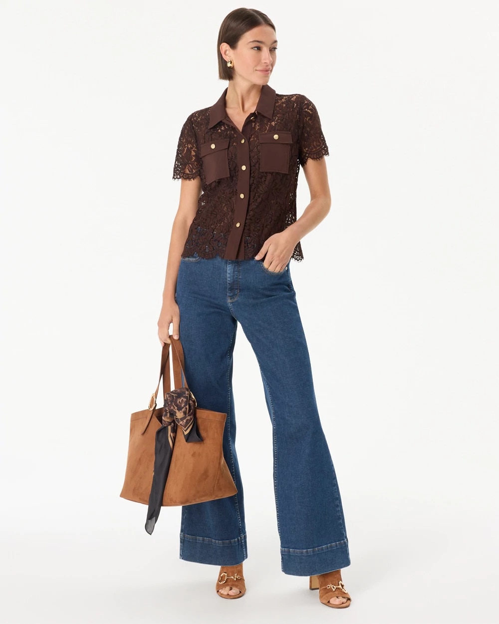 Short-Sleeve Lace Shirt