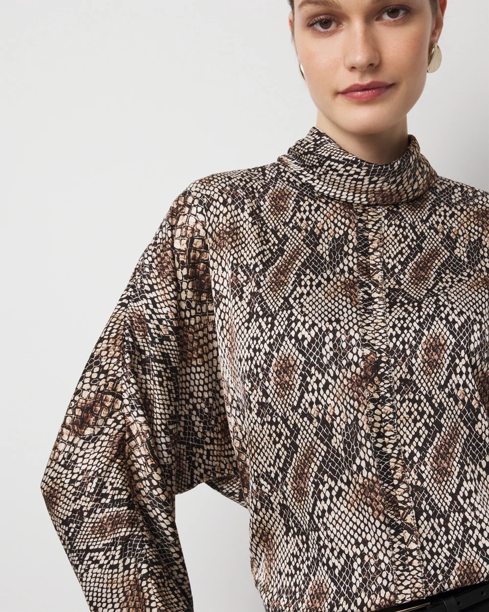 Tie Back Satin Blouse