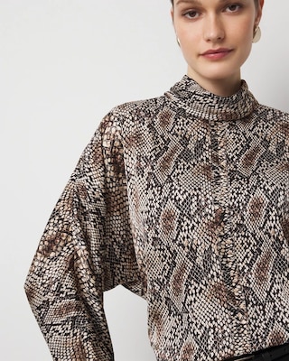 Tie Back Satin Blouse click to view larger image.