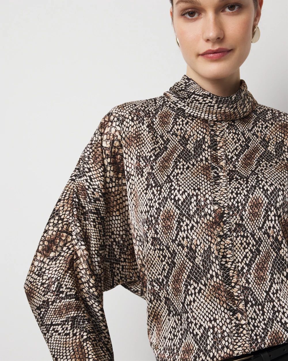 Tie Back Satin Blouse