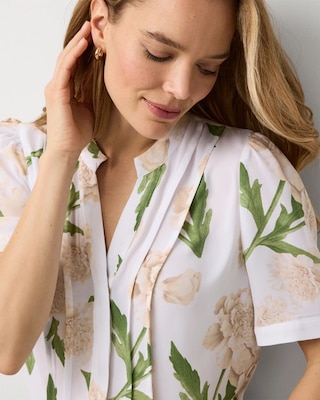 Pleated Crepe Shirt click to view larger image.