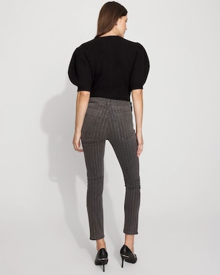 Lurex Pinstripe Mid-Rise Skinny Jean click to view larger image.
