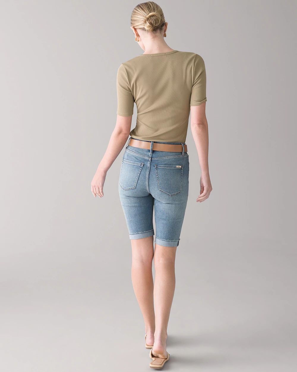 High-Rise Everyday Soft Denim™ Bermuda Shorts