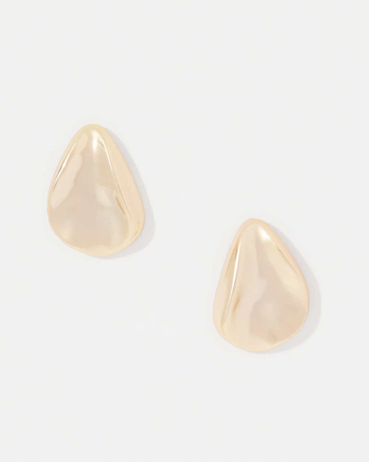 White House Black Market Pillowy Petal Studs |  In Gold