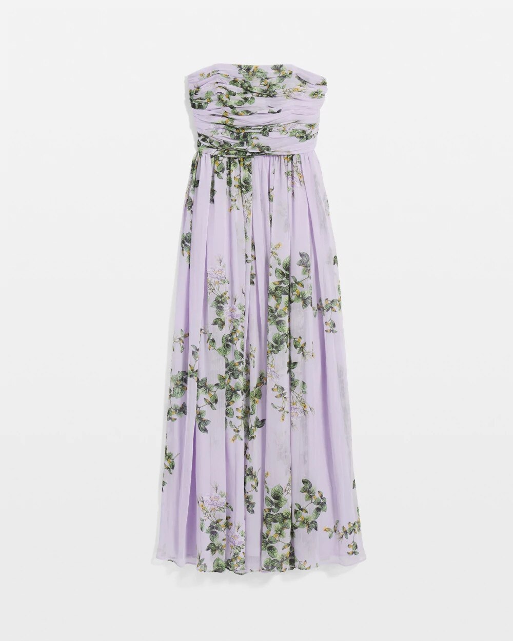 Strapless Chiffon Maxi Dress