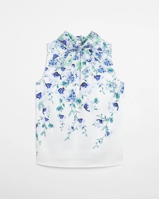 Sleeveless Tie-Back Shell Top