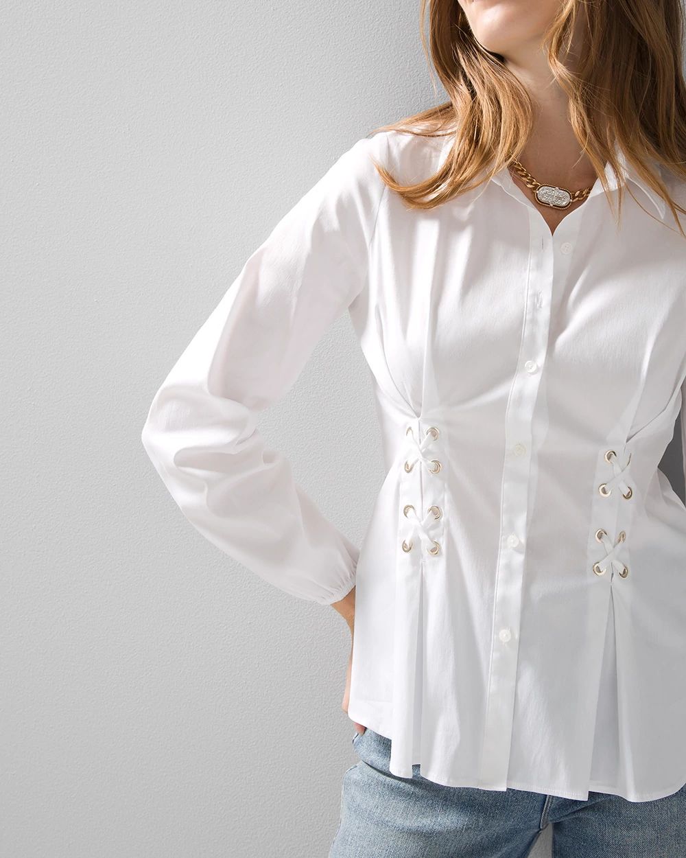 Grommet Poplin Shirt
