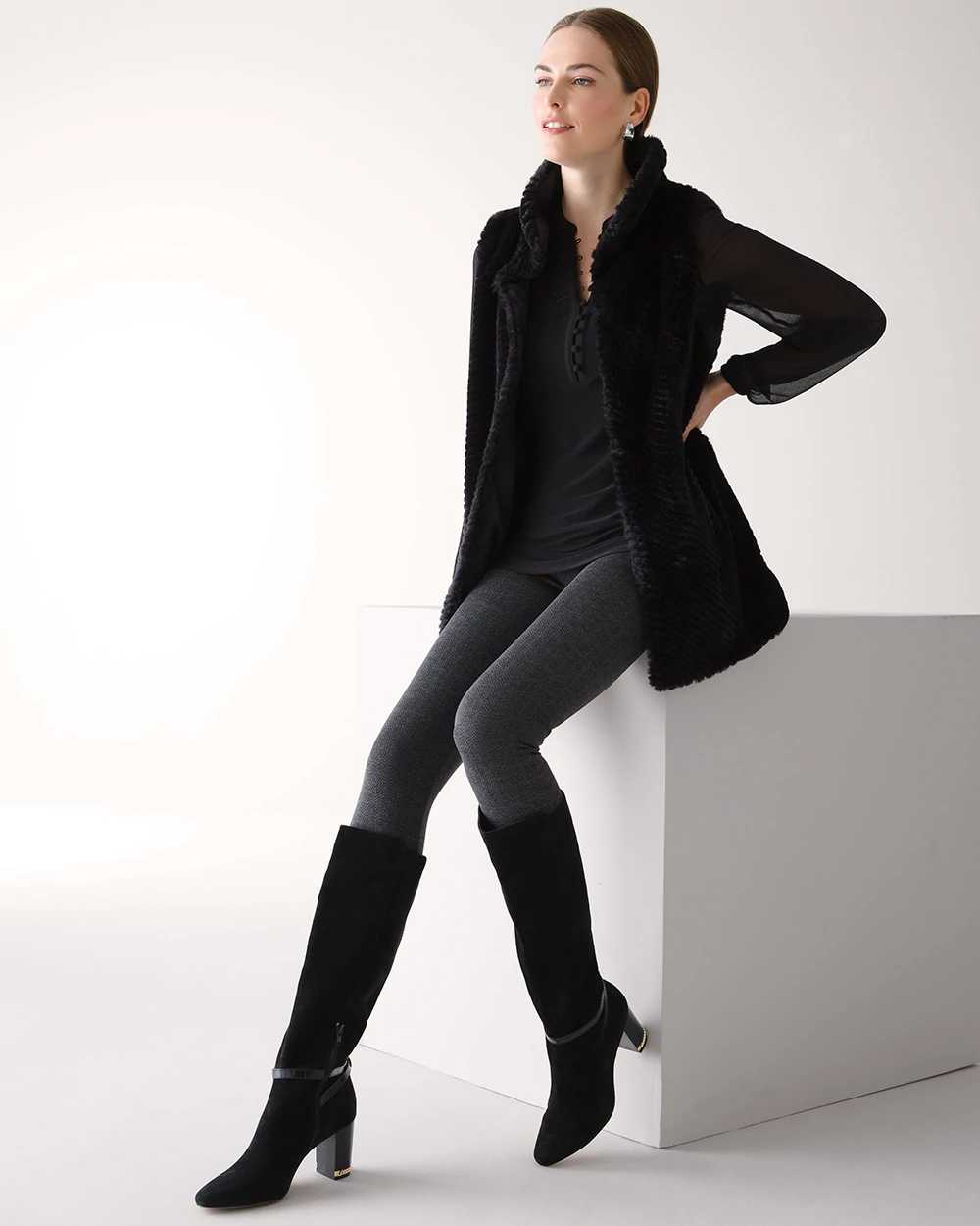 Herringbone Ponte WHBM Runway Leggings