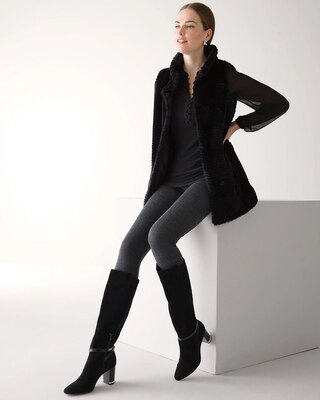 Herringbone Ponte WHBM Runway Leggings