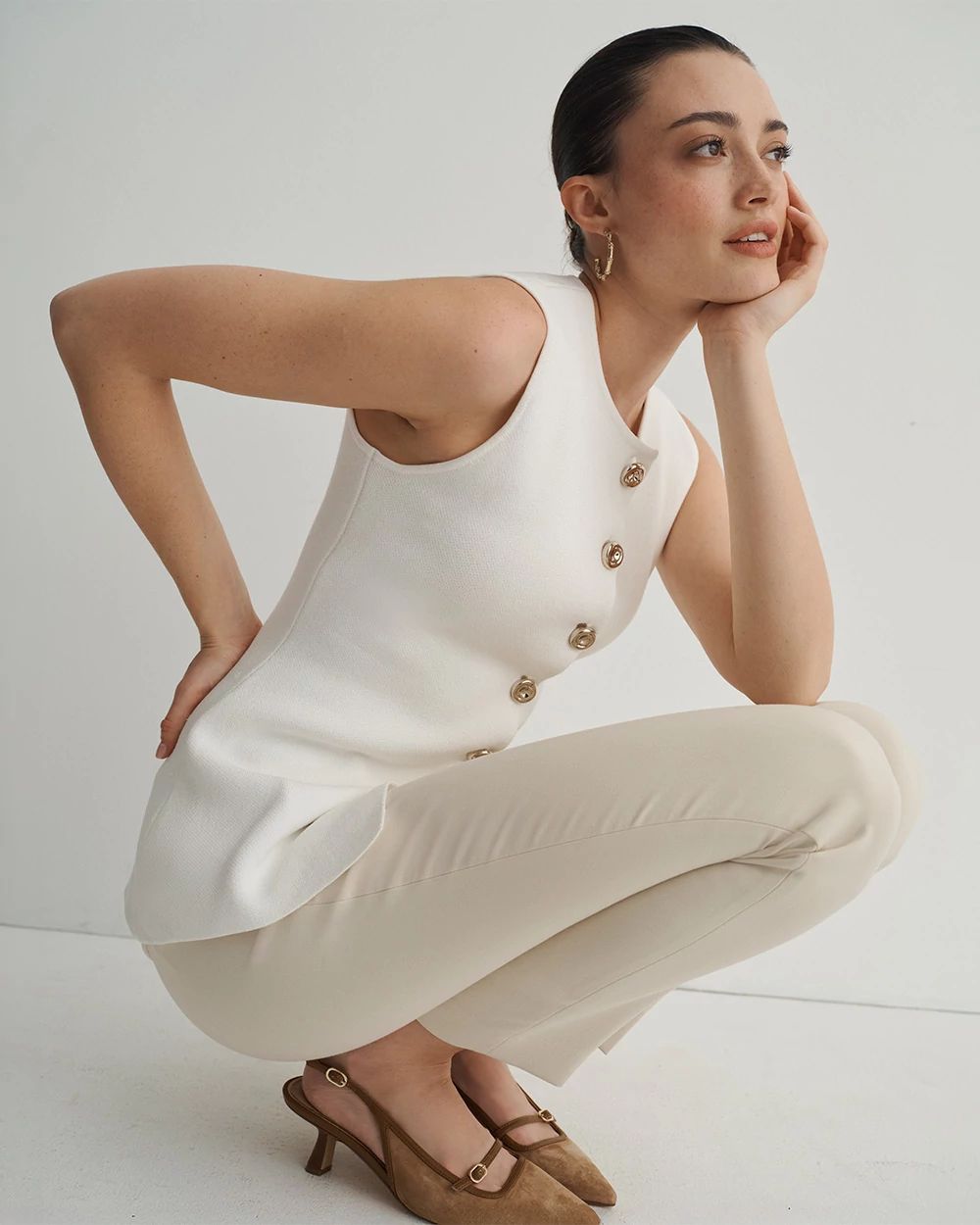 High-Rise Elle Slim Ankle Pant