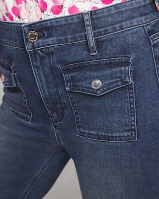 Outlet WHBM Pocket Detail Wide Leg Jean