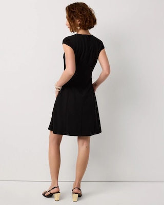 Petite Floral Applique Mini Dress click to view larger image.