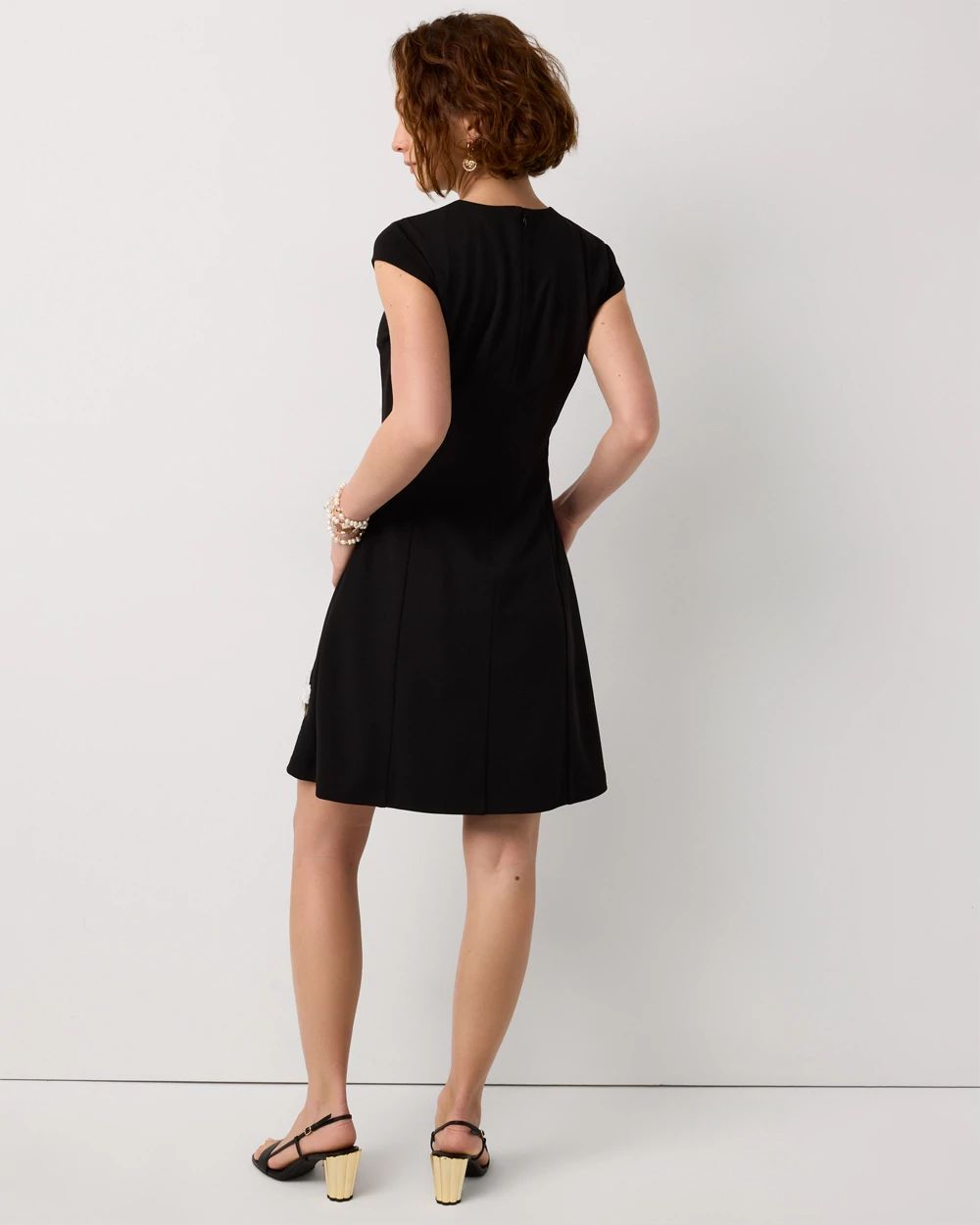 Floral Applique Mini Dress