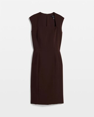 Luxe Stretch Square Neck Sheath Dress click to view larger image.