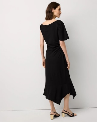 Off-The-Shoulder Mermaid Midi Dress click to view larger image.