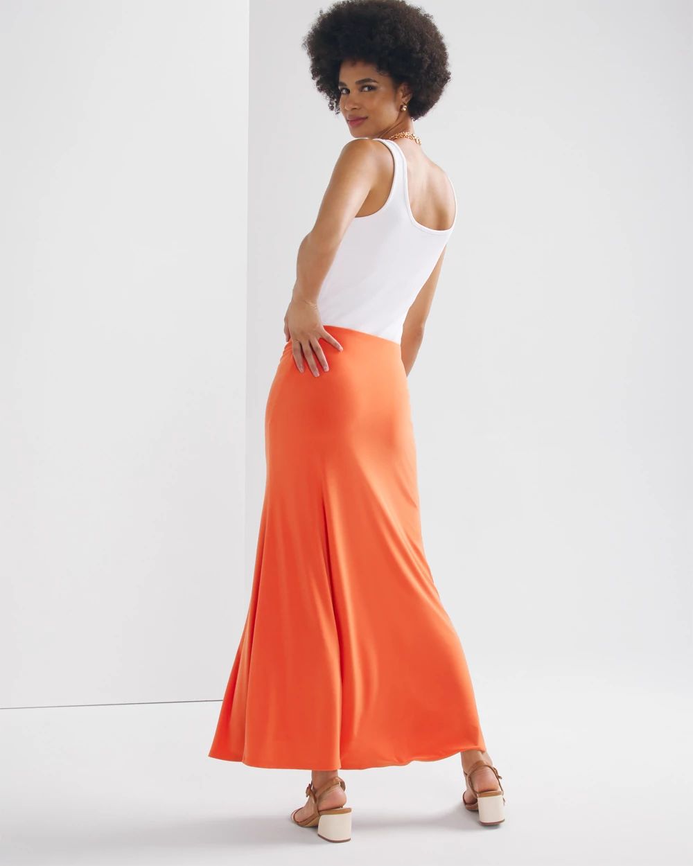 Ruched Maxi Skirt