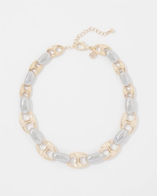 Gold + Silver Mariner Links Necklace click to view larger image.
