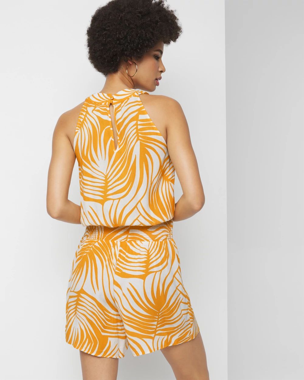 Crinkle Halter Romper
