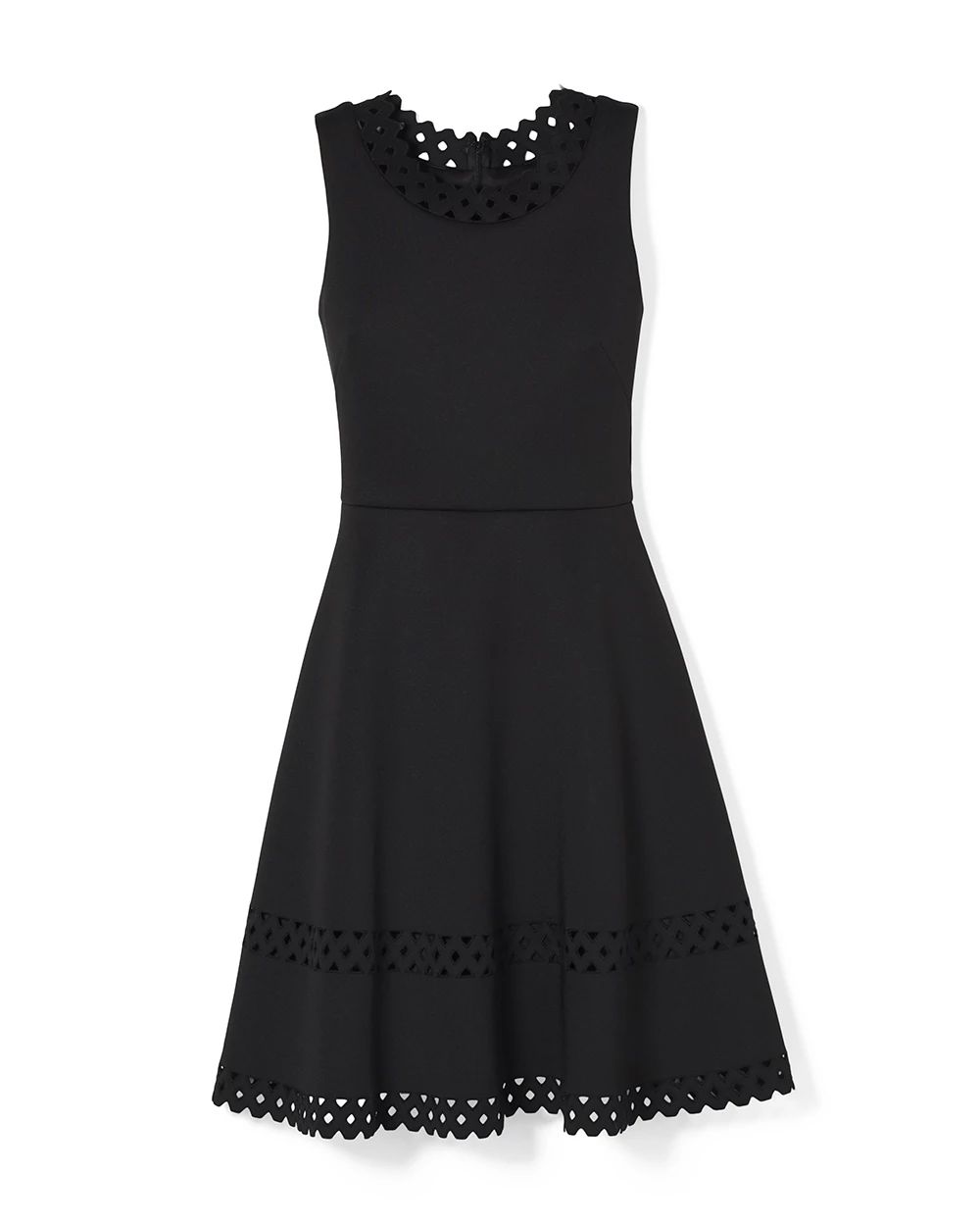 Black Cutout Scuba Knit Dress
