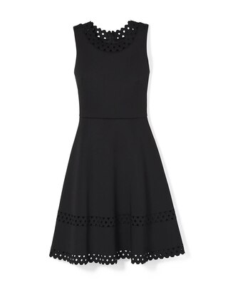 Black Cutout Scuba Knit Dress