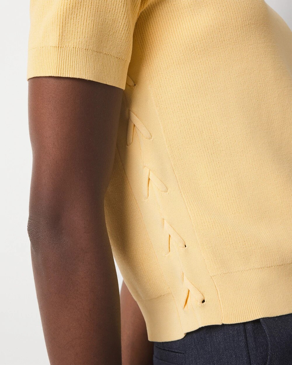 Lace Up Side Sweater Tee