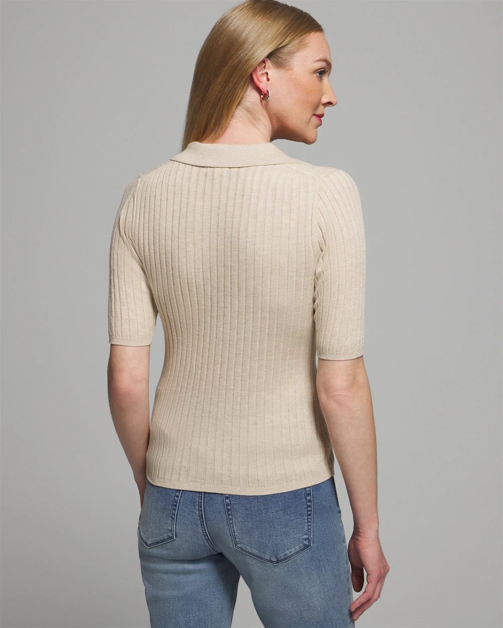 Outlet WHBM Button Front Collar Pullover click to view larger image.