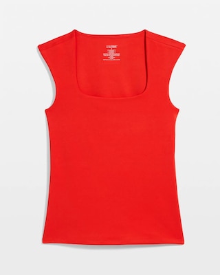 WHBM FORME™ All Ways Stretch Square Neck Top click to view larger image.