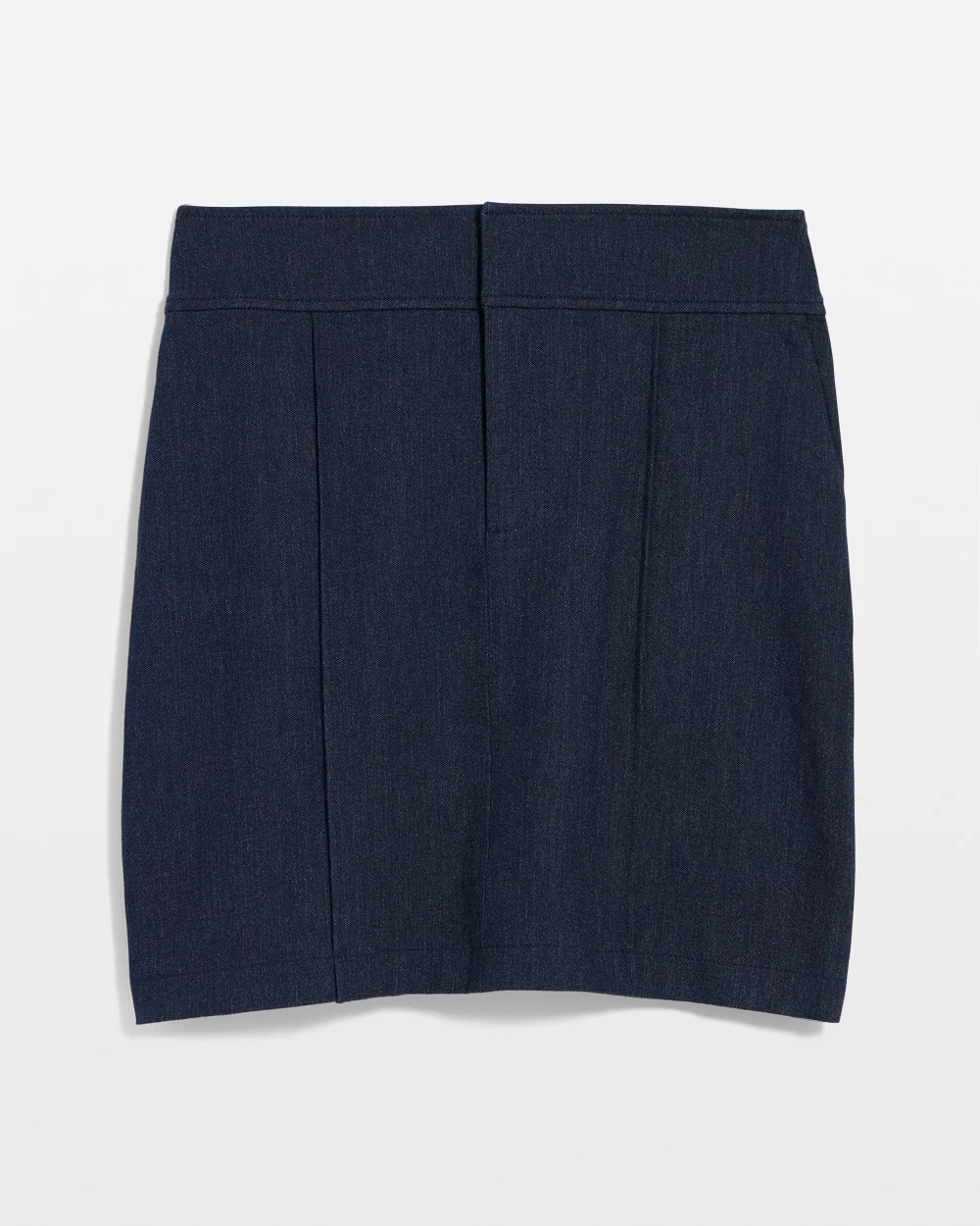 Denim-Look Tailored Pencil Skirt