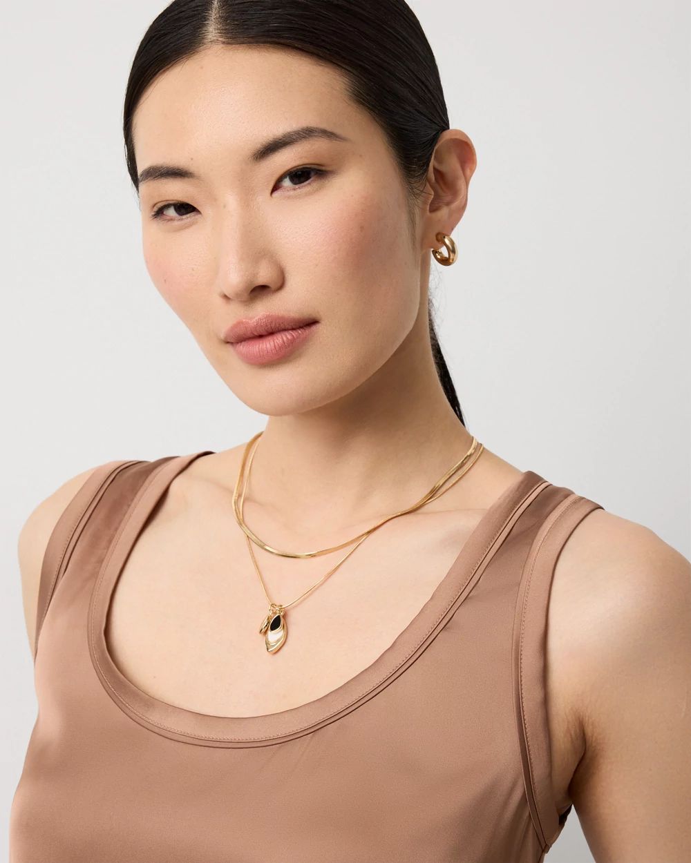 Satin Front Shell Tank