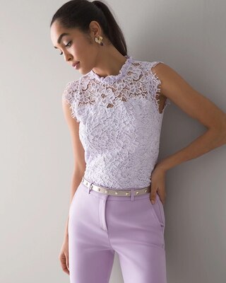 Sleeveless Lace Top