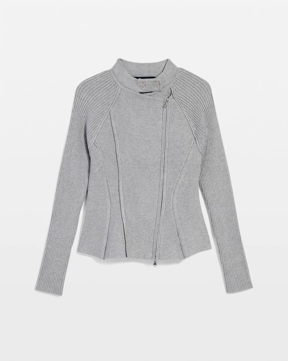 Petite Moto Sweater Jacket