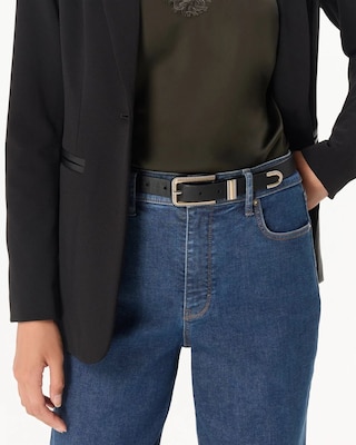 Etched Mixed Metal Pant Belt click to view larger image.