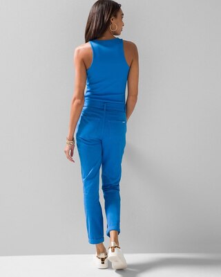 Pret High-Rise Belted Straight Cropped Pant