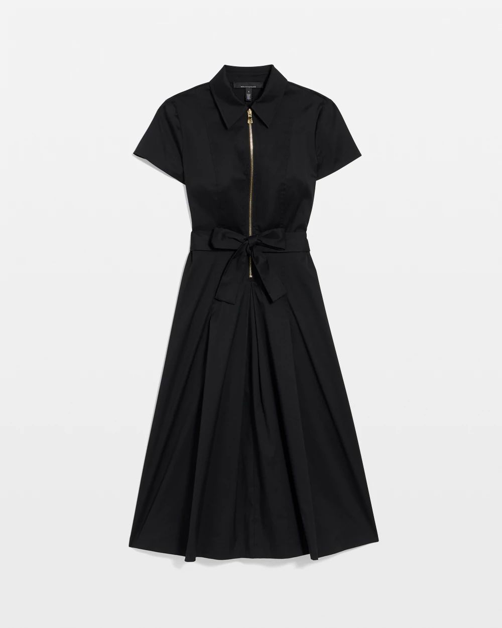 Petite Half-Zip Poplin Shirt Dress