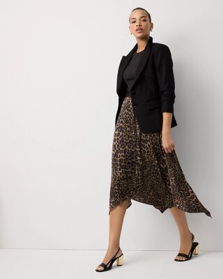 Satin Handkerchief Hem Dress click to view larger image.