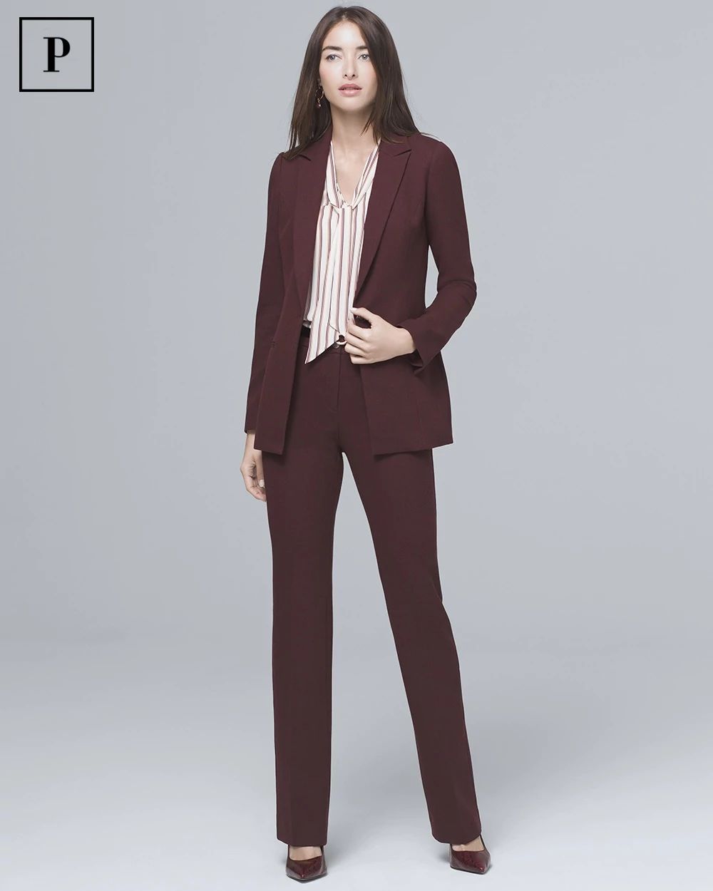 Petite Luxe Suiting Bootcut Pants click to view larger image.