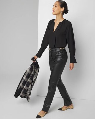 Pleated Front Blouse